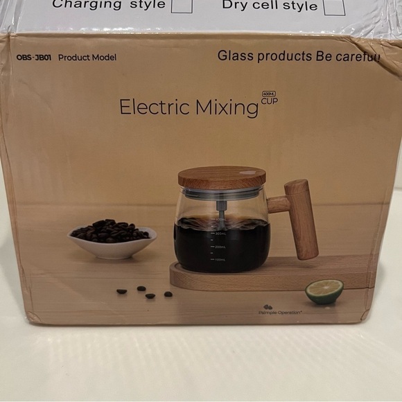 Portable self-stirring glass Mug, 13.5 oz ,New in Box. Batteries included - Picture 6 of 13